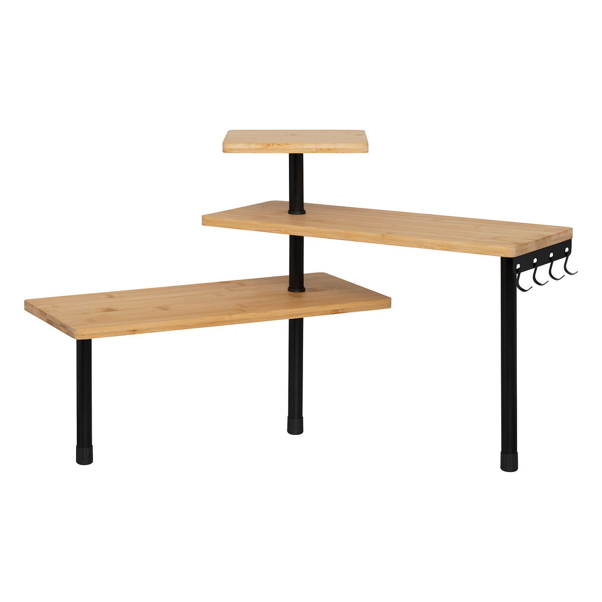 Estante esquinero de 3 niveles beige
