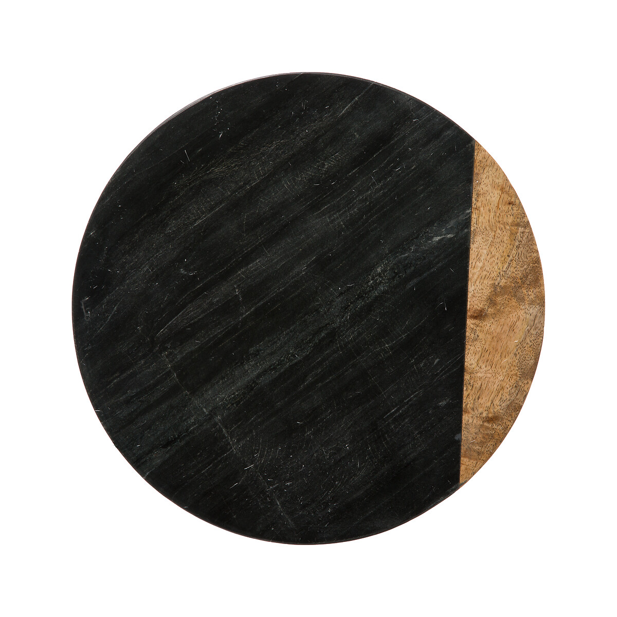 Plato giratorio de m&aacute;rmol negro 30cm
