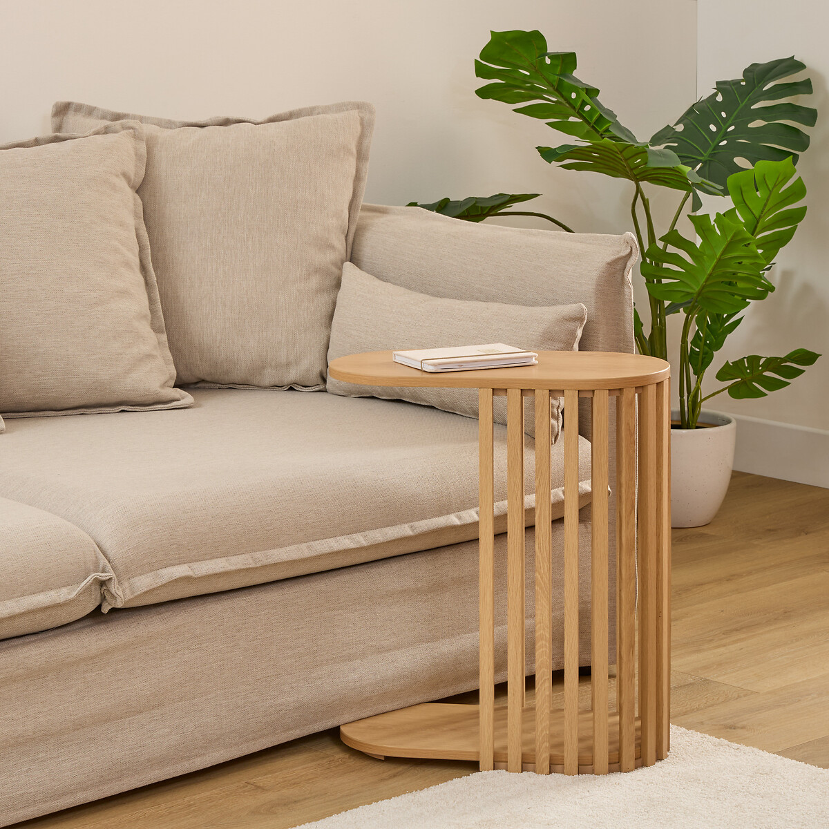 Mueble auxiliar SLAT beige 49,5x26x56cm