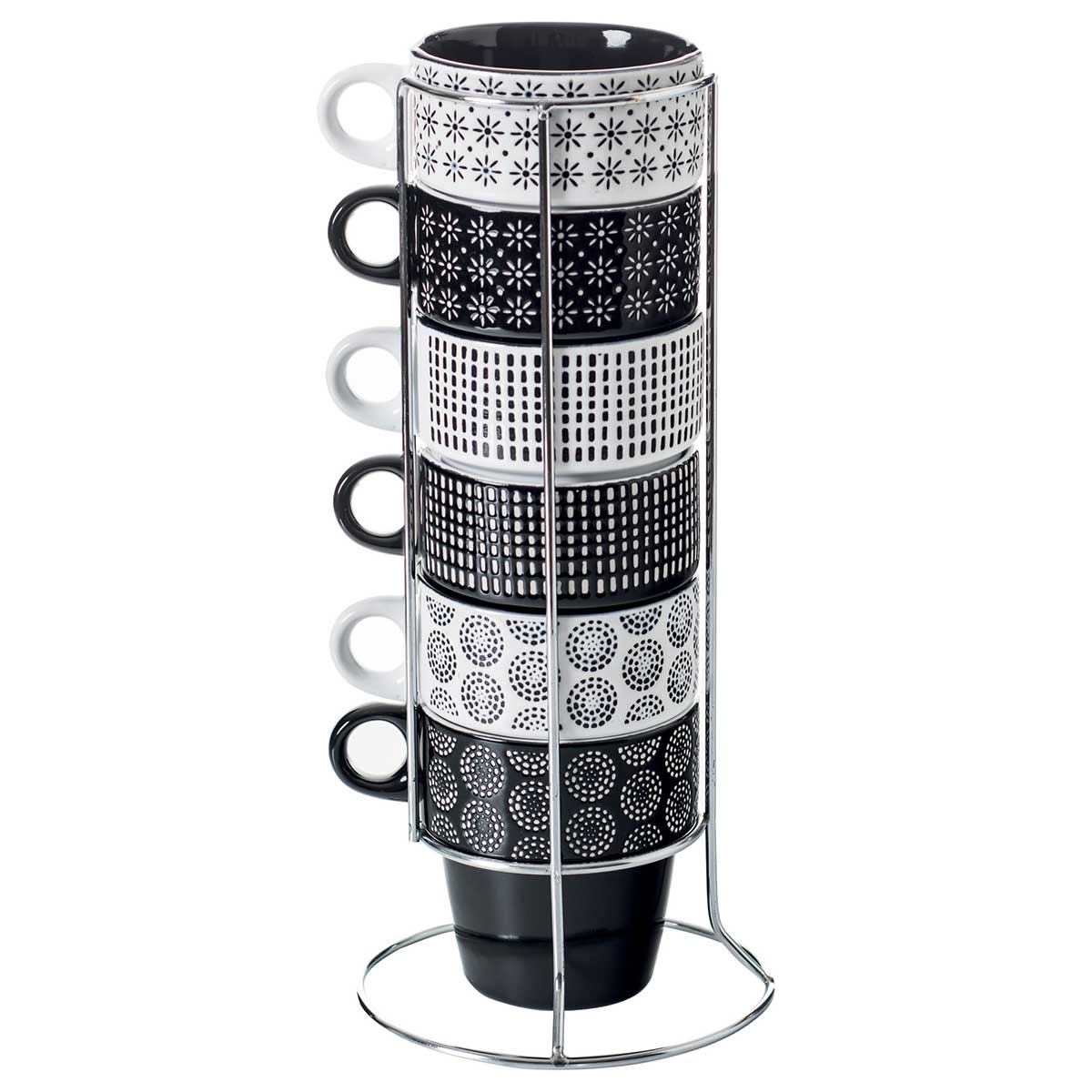 Juego 6 Tazas De Cer&aacute;mica Etnic 26Cl