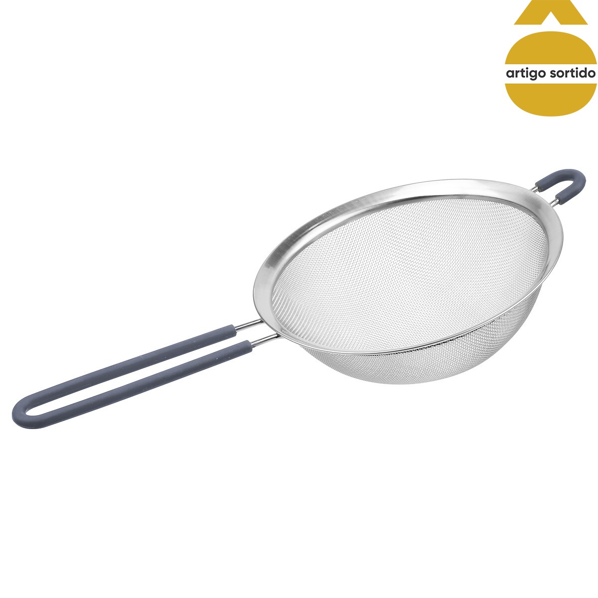 Coador Em Inox Com Cabo Silicone 20cm