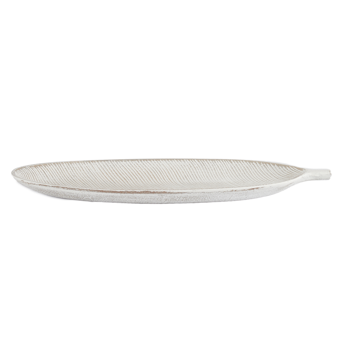 Centro De Mesa Hoja Madera 40x14Cm