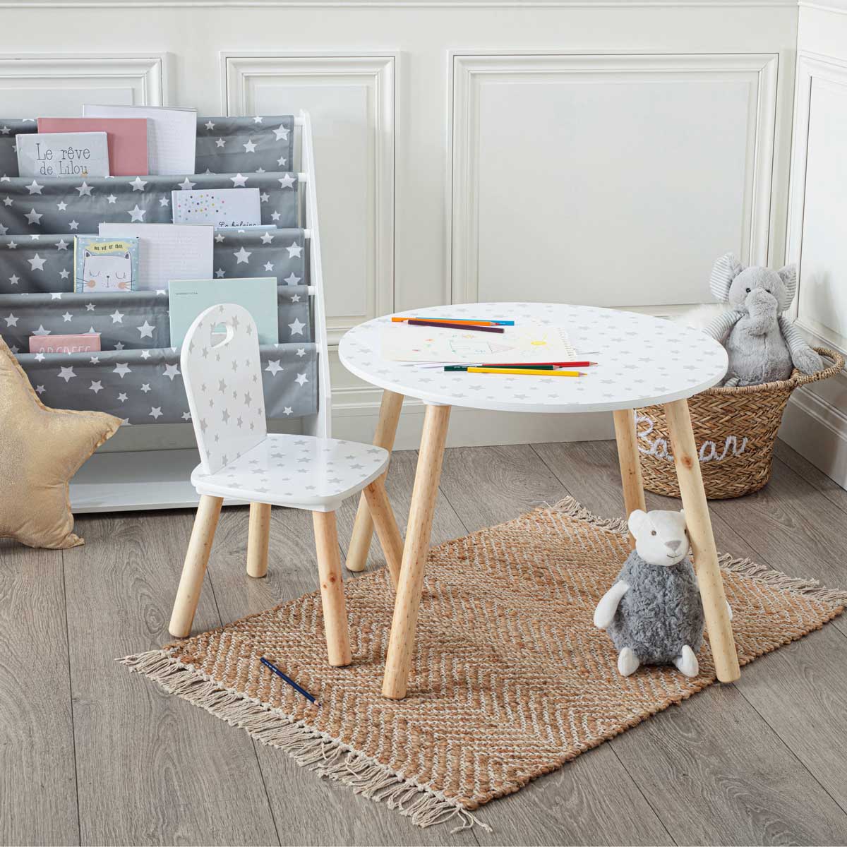 Mesa Douceur Blanca C/Estrellas 60Cm