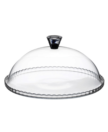 Plato De Tarta De Vidrio C/Tapa
