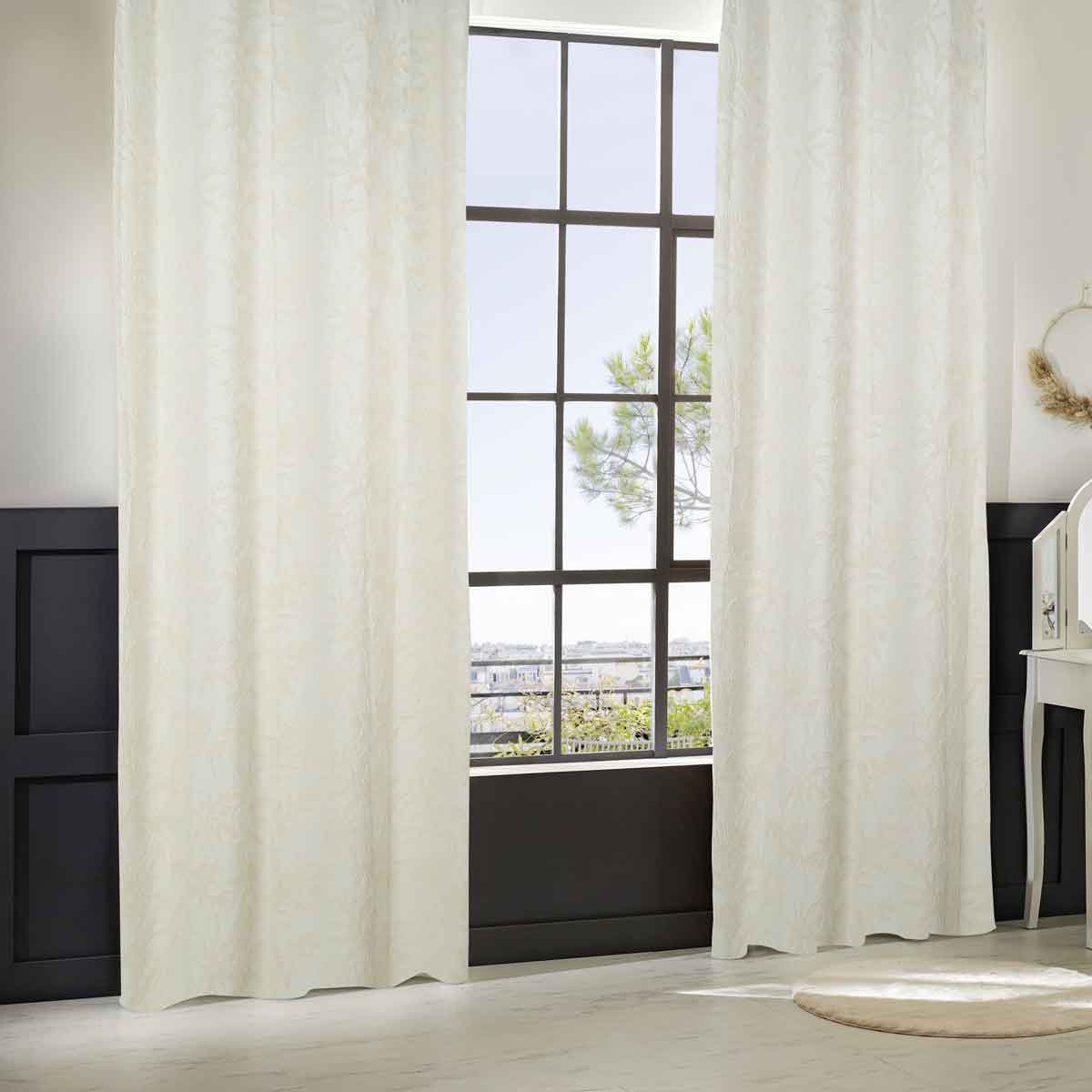 Cortina jacquard WILLOW marfil 135x260cm