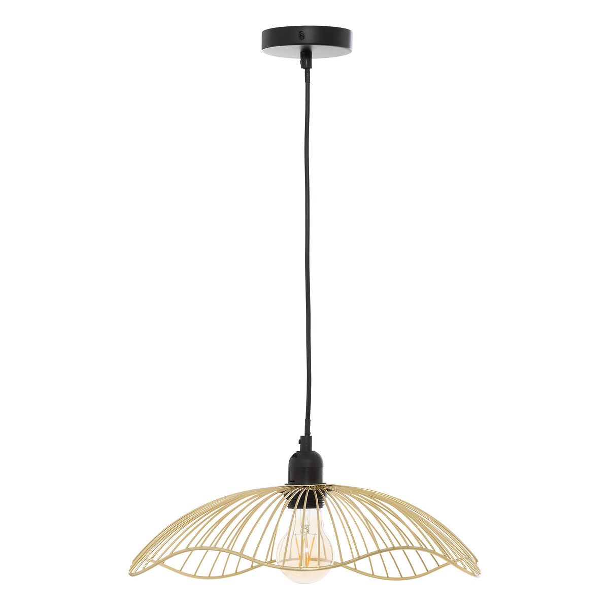 L&aacute;mpara de techo GALT dorado de metal 34cm