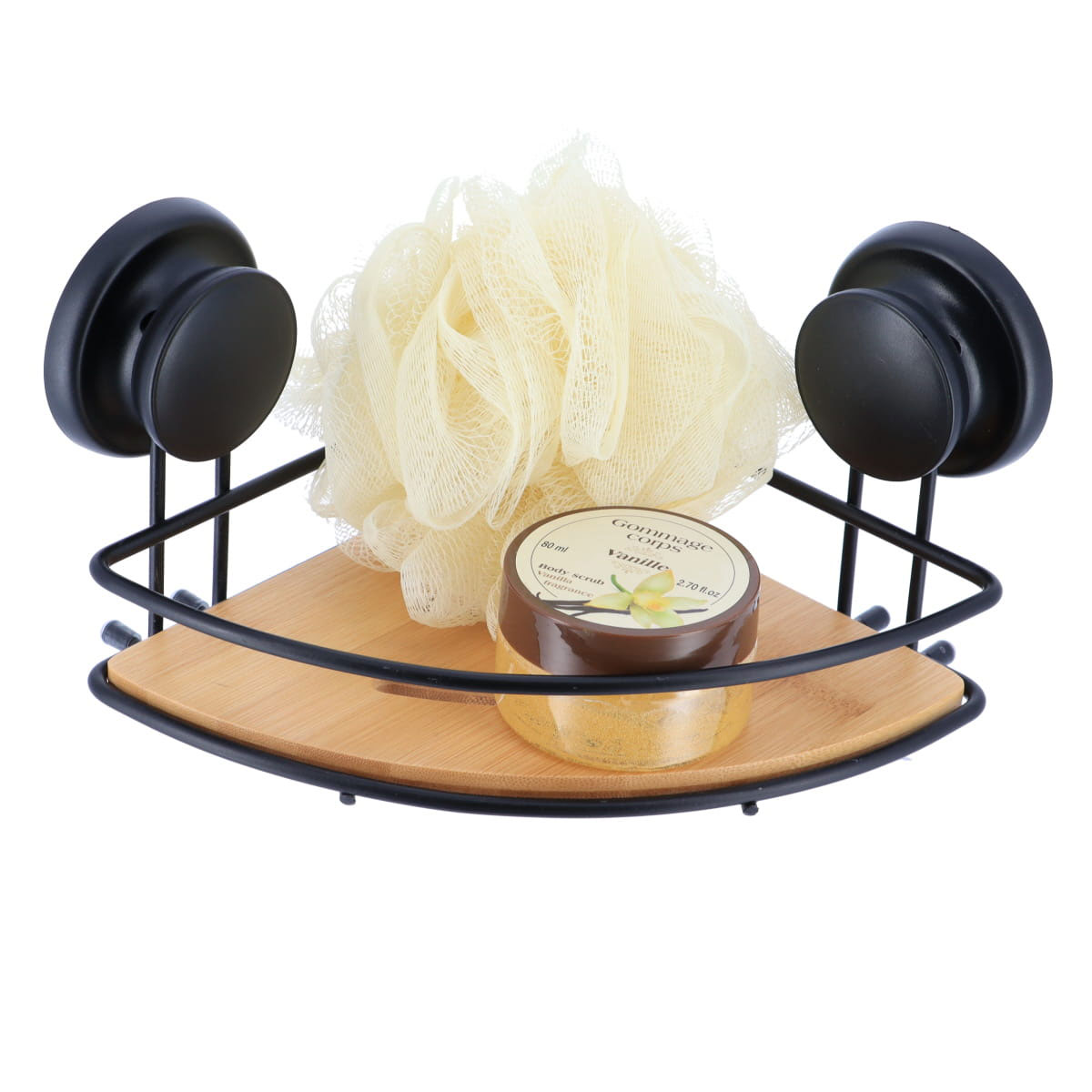 Soporte De Esquina C/Ventosas Met&aacute;licas