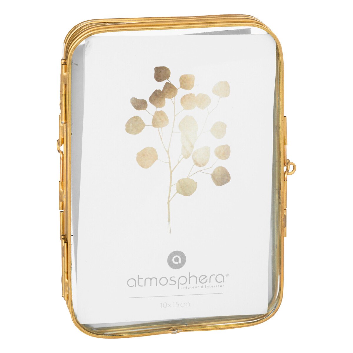 Multimoldura Para 3 Fotografias 10x15cm Metal Dourado