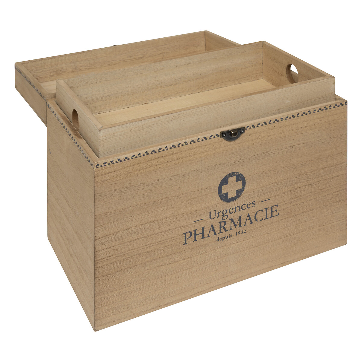 Caja De Farmacia Lit Beige De Madera