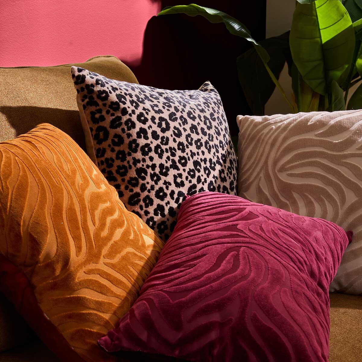 Almohada LYNRA leopardo 40x40cm