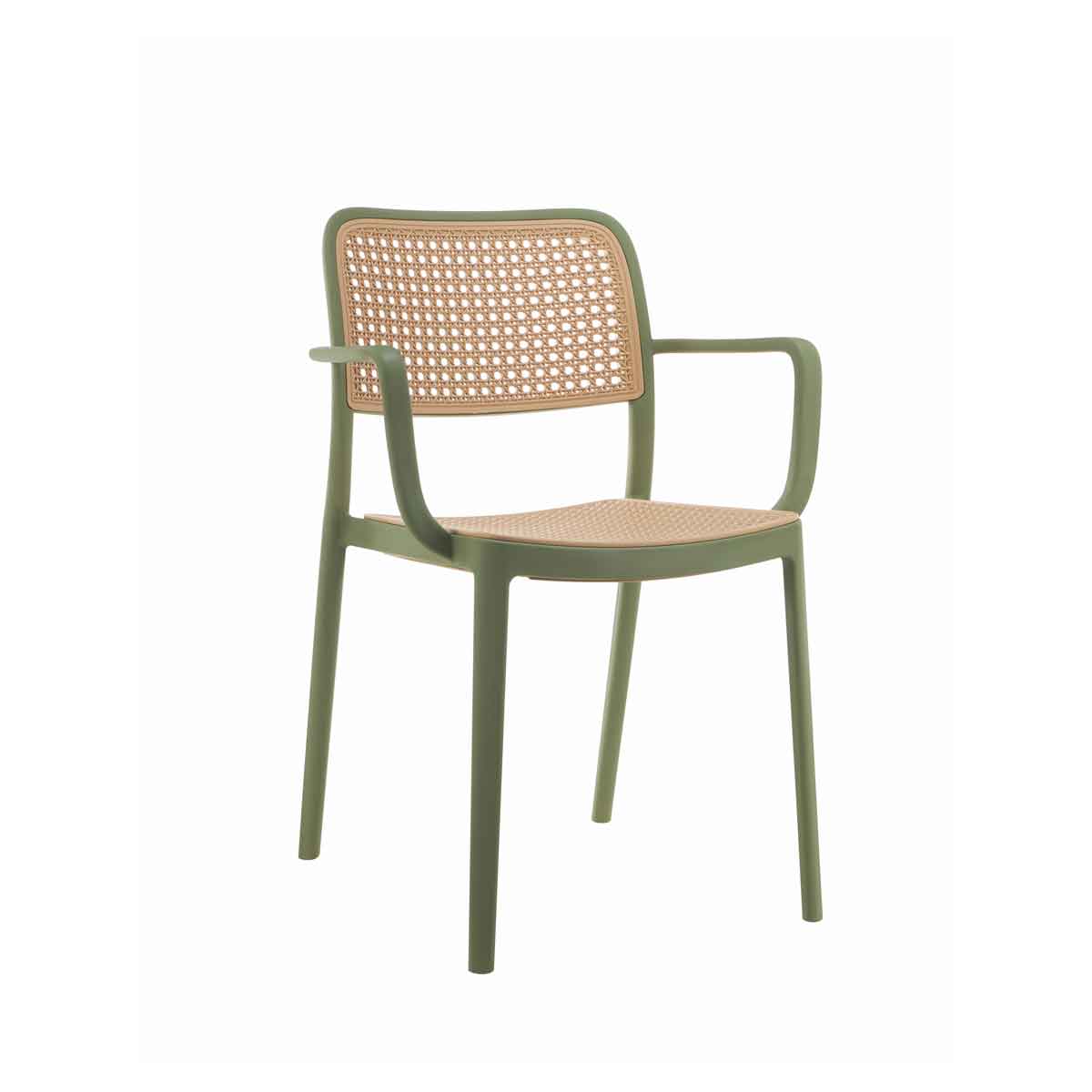 Silla de exterior verde