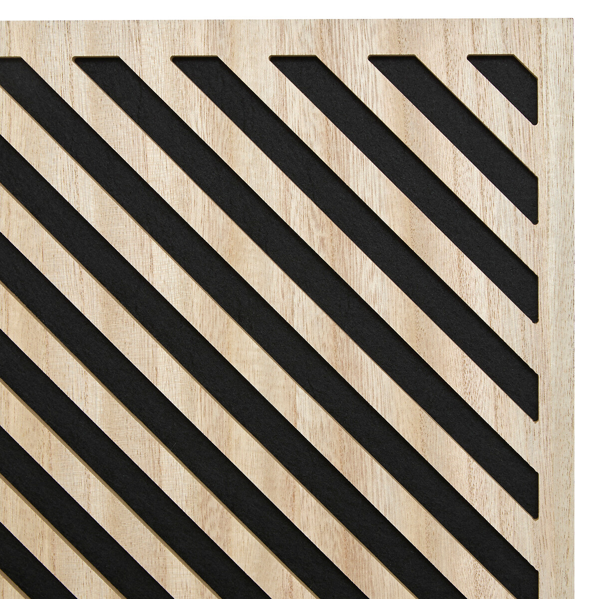 Panel decorativo efecto rayas EILLEN marr&oacute;n 58cm