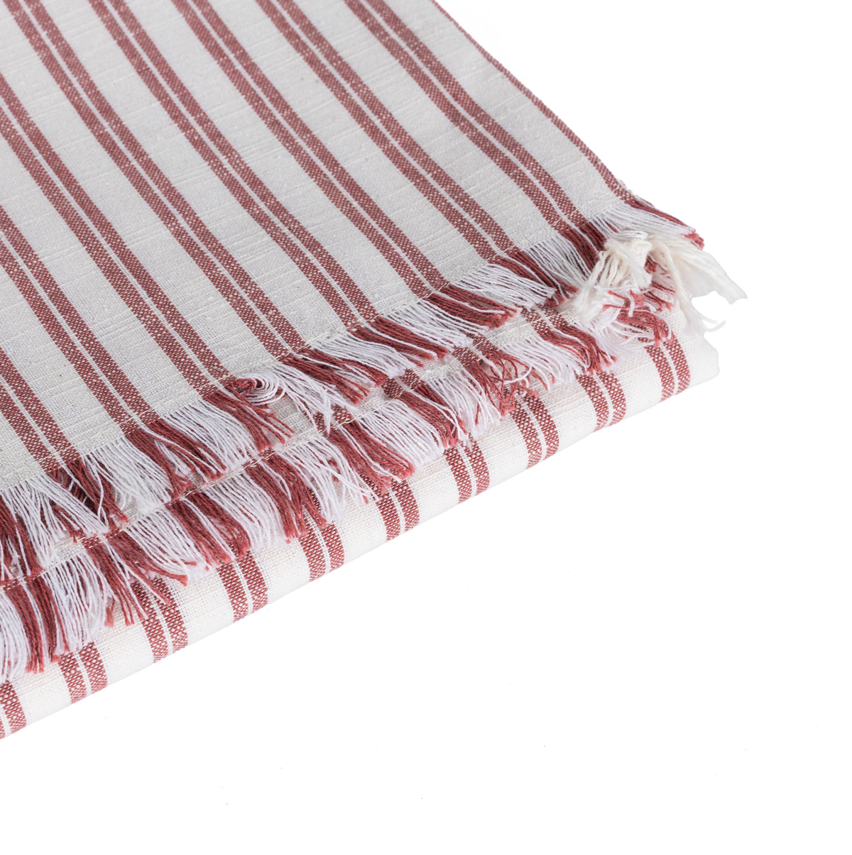 Mantel de mesa SLUB STRIPES terracota 140x240cm