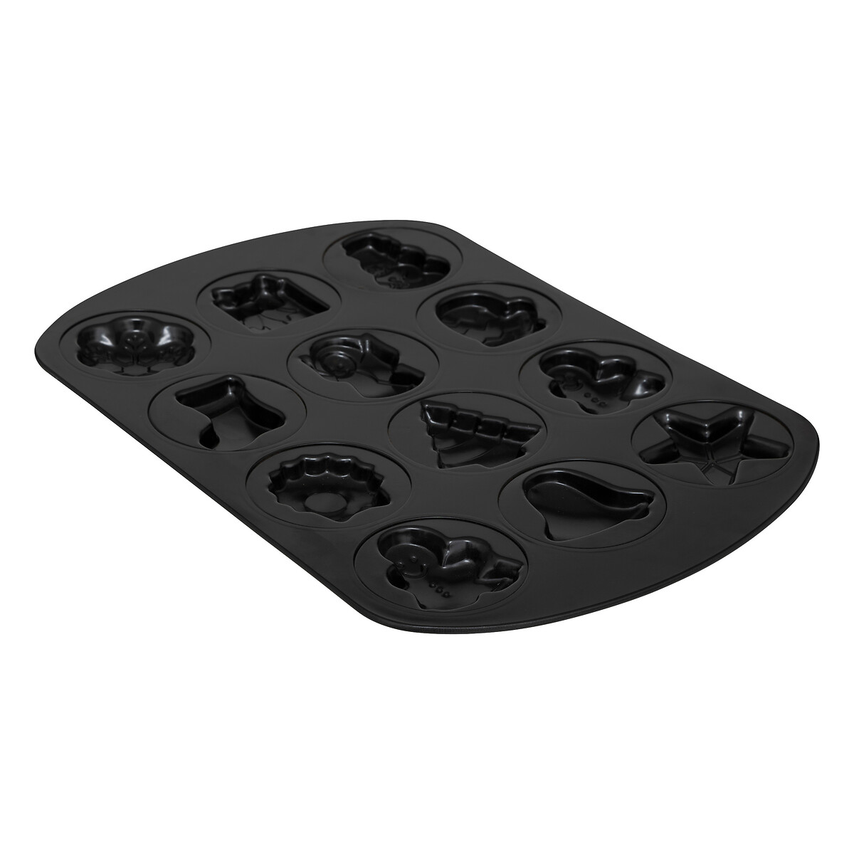 Molde para 12 galletas formas navide&ntilde;as
