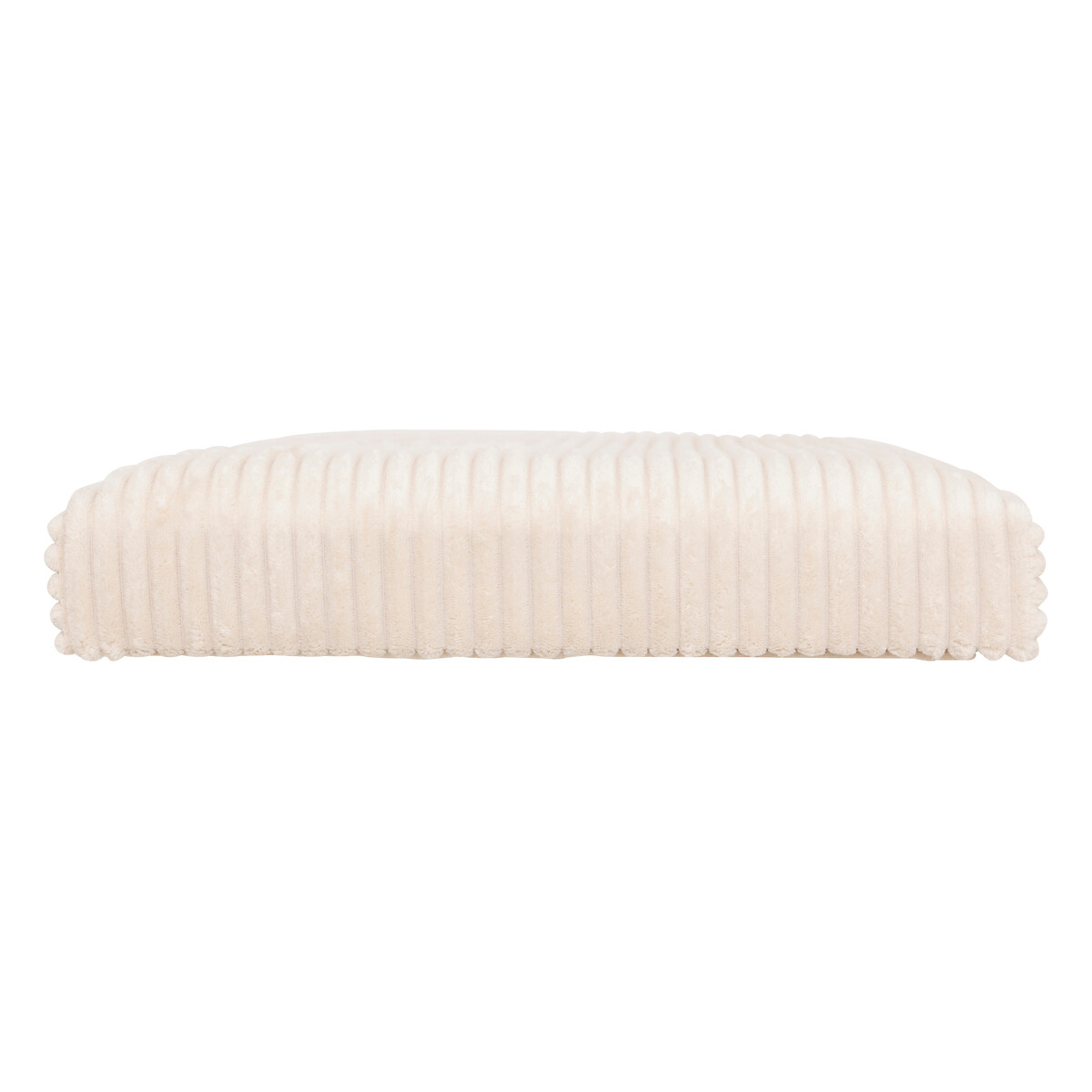 Puf doble con almacenaje marfil