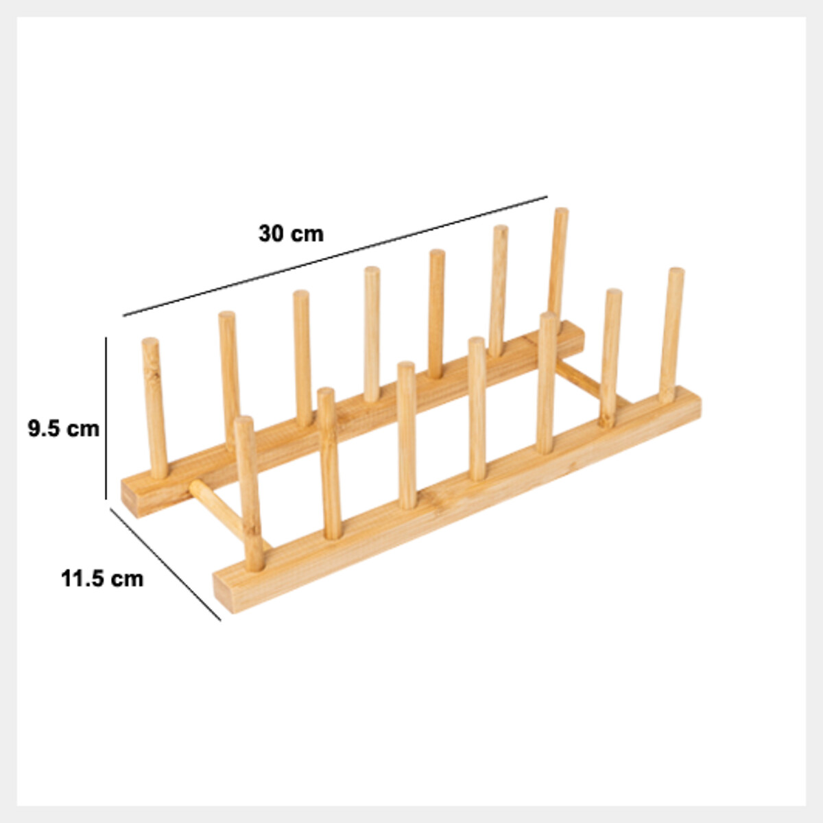 Soporte de bamb&uacute; para 6 platos