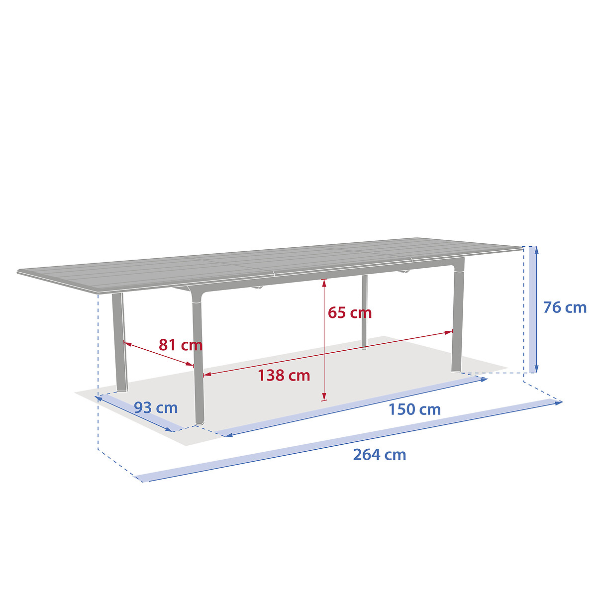 Mesa extensible DILORS lin y oliva