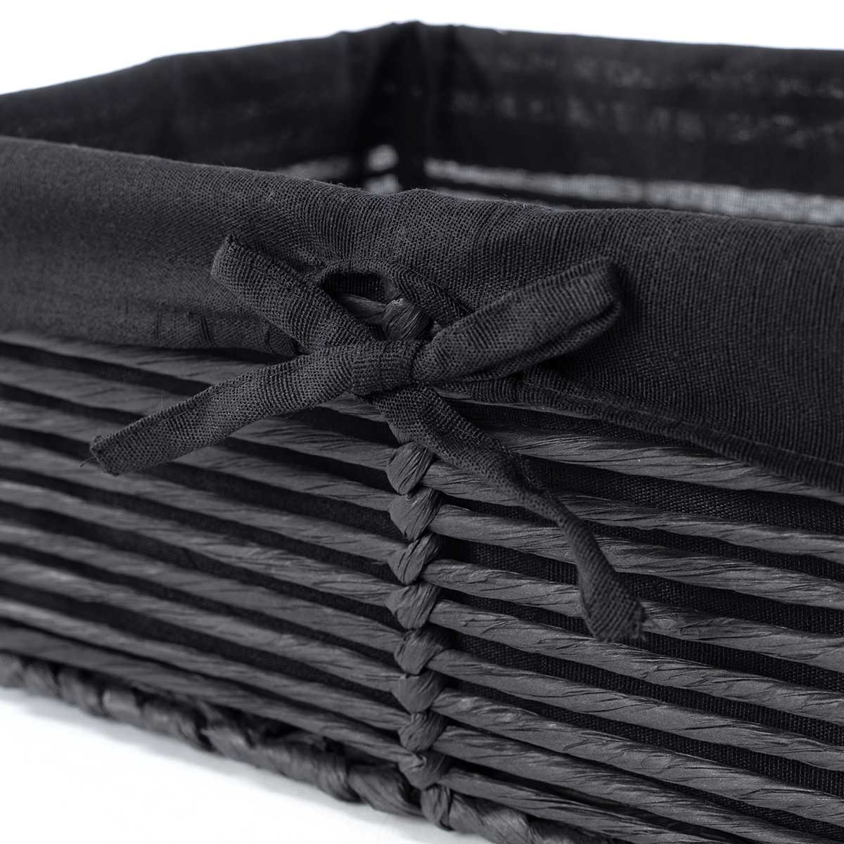 Cesta de ba&ntilde;o negra 14x23.5x34cm