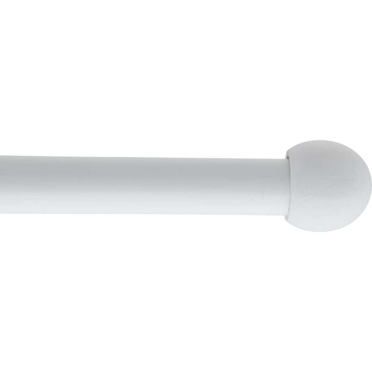 Set barra cortina BOULE blanca 200cm