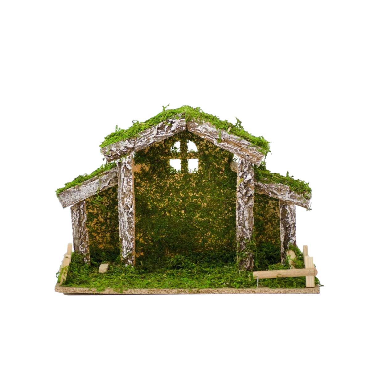 Cabana Para Presépio Com Musgo