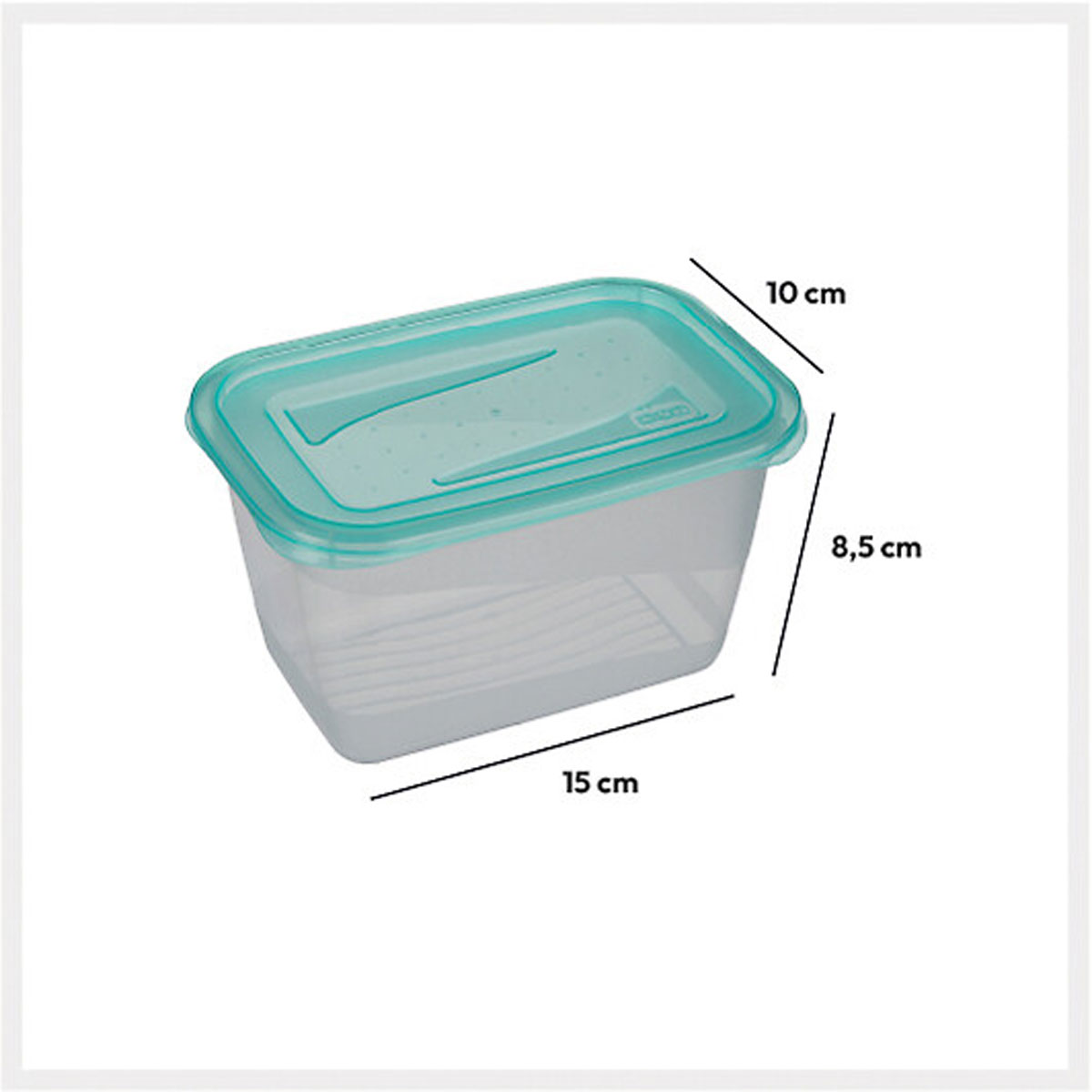 Set 4 Recipientes Plásticos Tapa 0.75L 