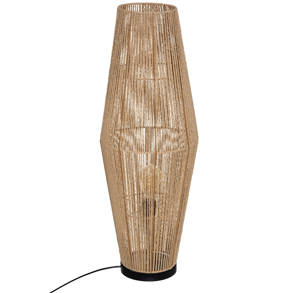 L&aacute;mpara De Pie Aissa Beige De Mdf 83Cm 