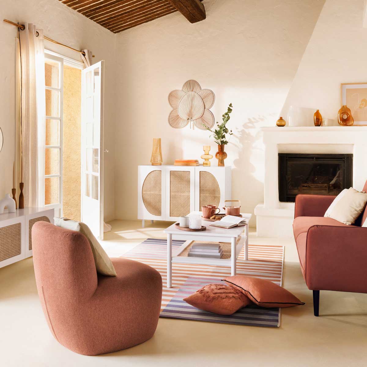 Lámpara De Mesa Bambú Beige Mahe