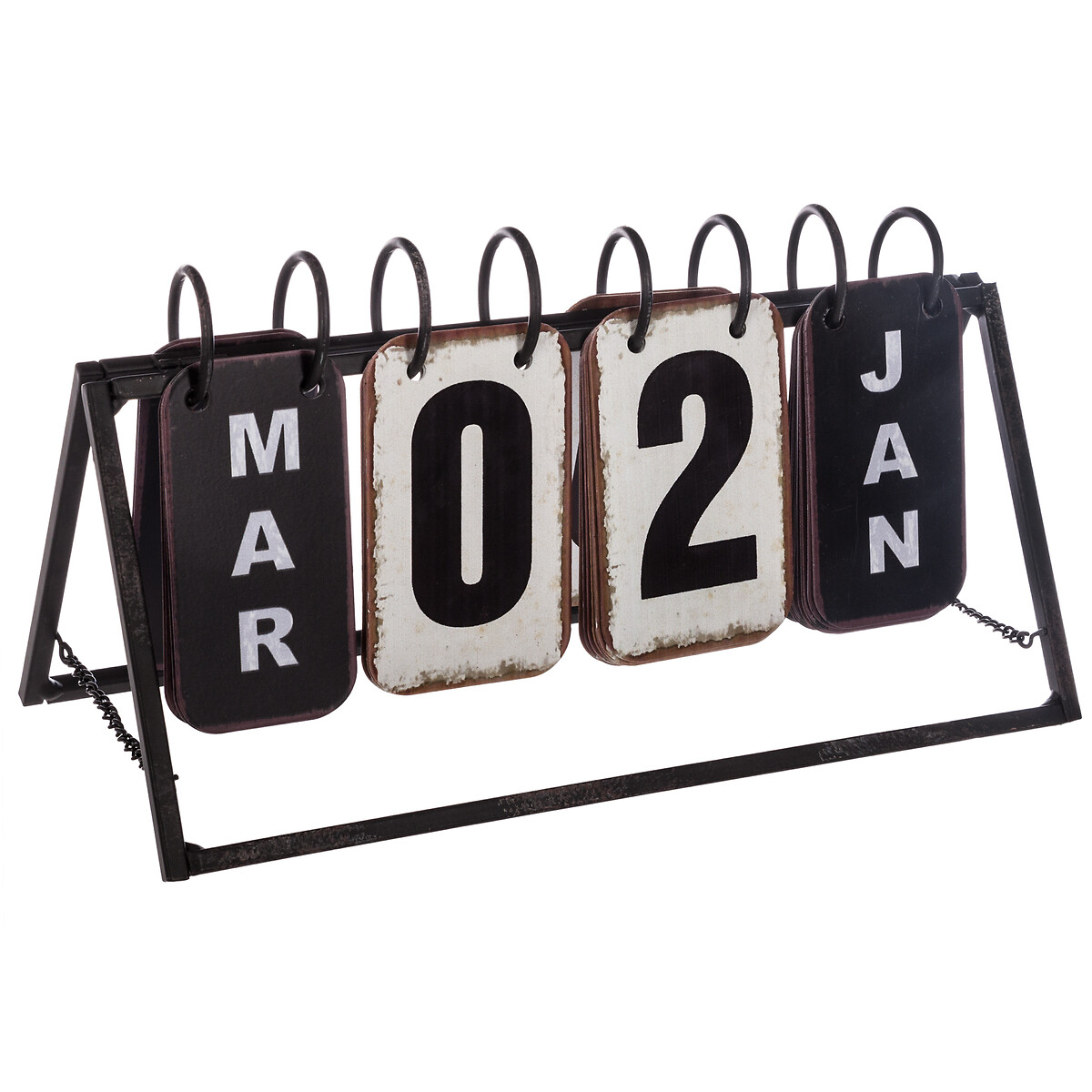 Calendario Vintage De Metal 27x14x12Cm