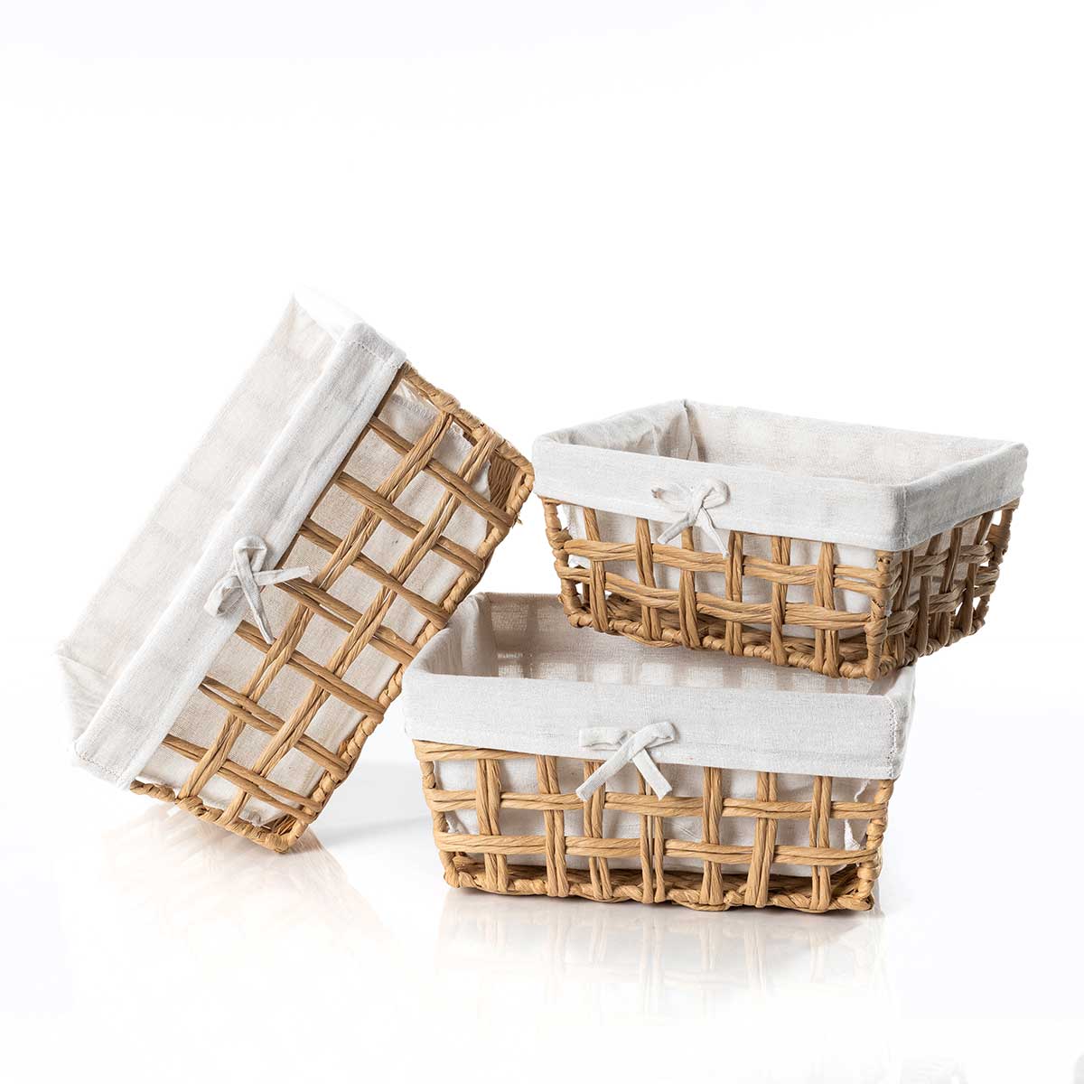 Cesta baño natural y lino 20x28cm
