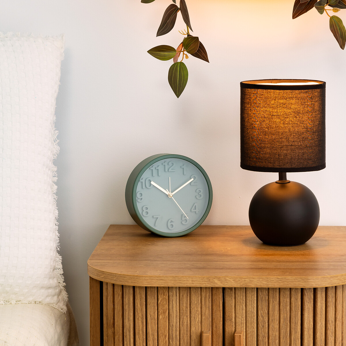 Lámpara De Mesa Timeo Negra 25Cm