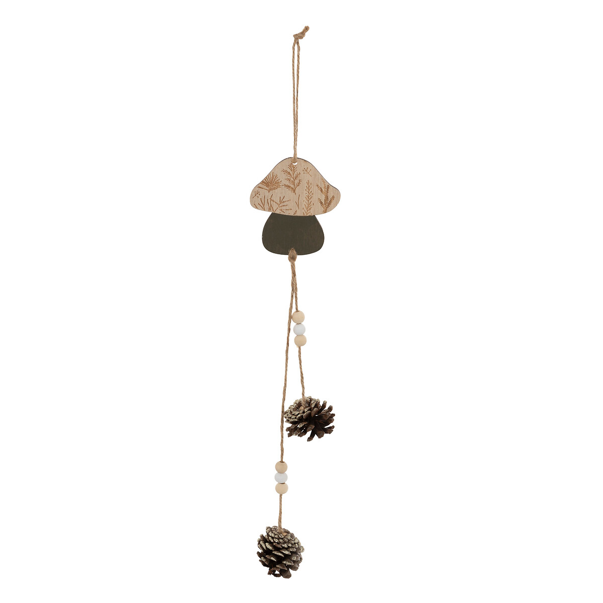 Adorno navide&ntilde;o seta y pi&ntilde;as 33cm 