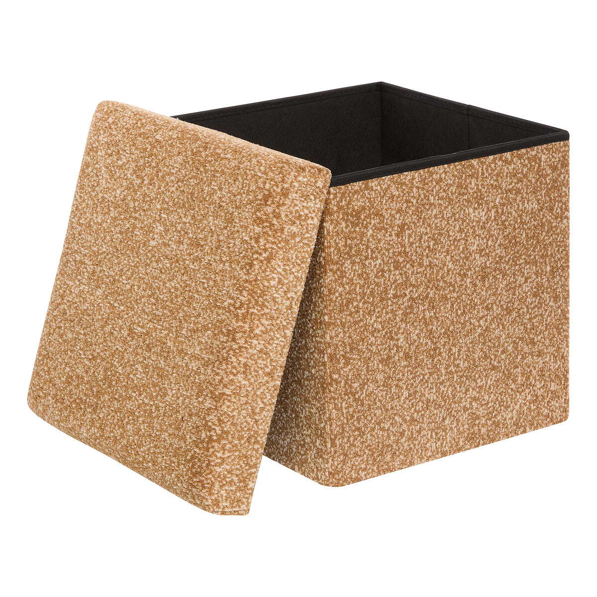 Puf con almacenaje OXIA ocre 38x38cm
