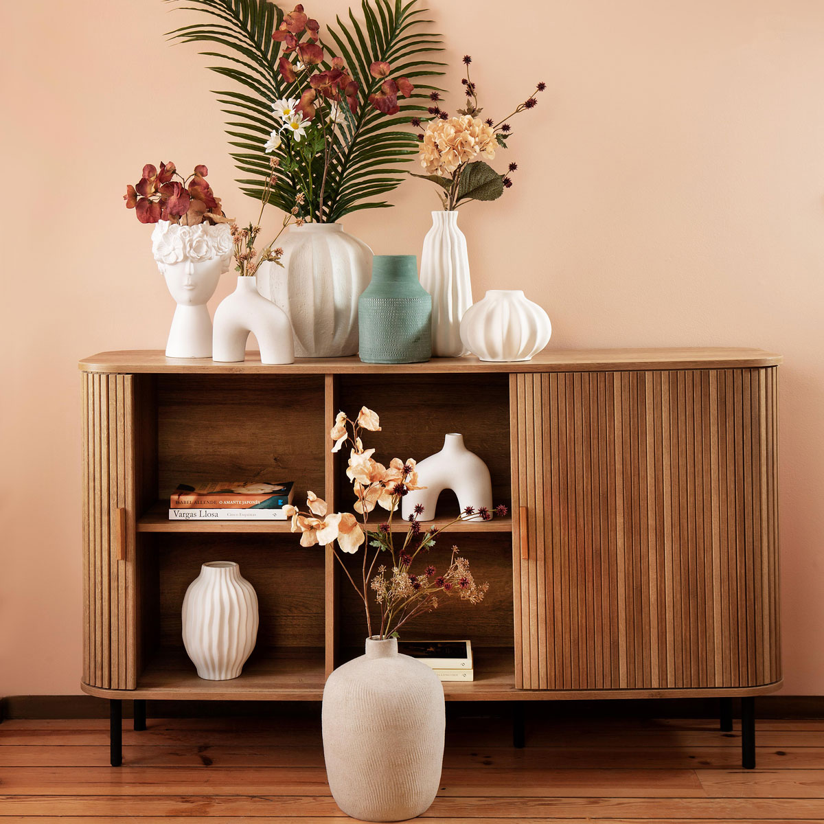 Aparador Colva Bege Com 2 Portas