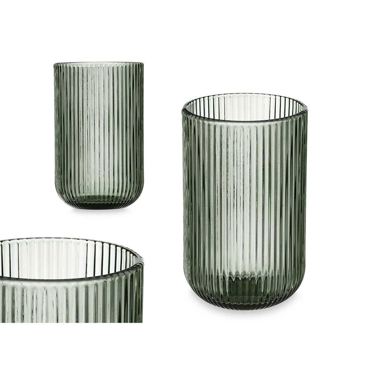 Vaso De Agua Rayas Verde 43Cl