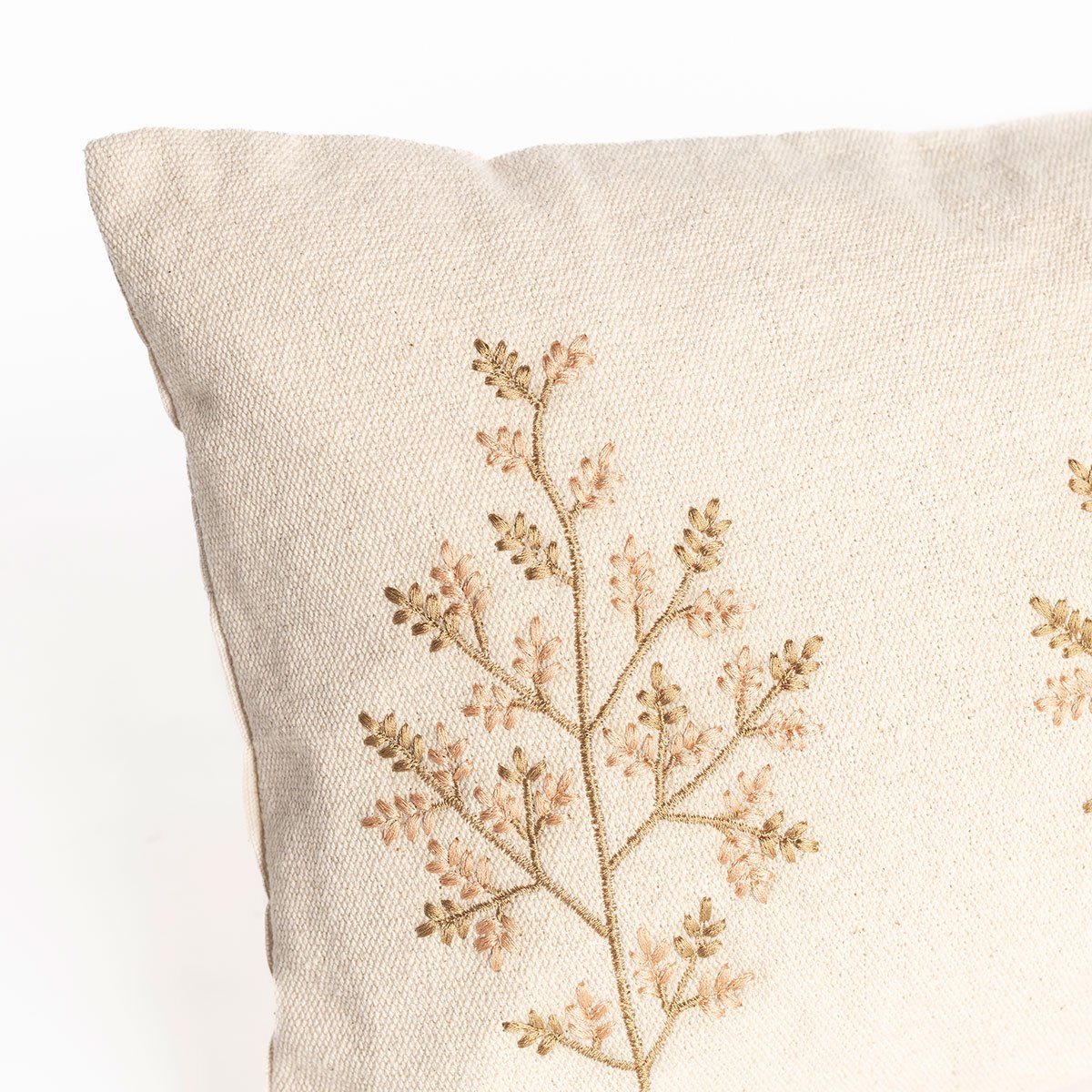 Almohada bordada BELLE con flores 30x50cm