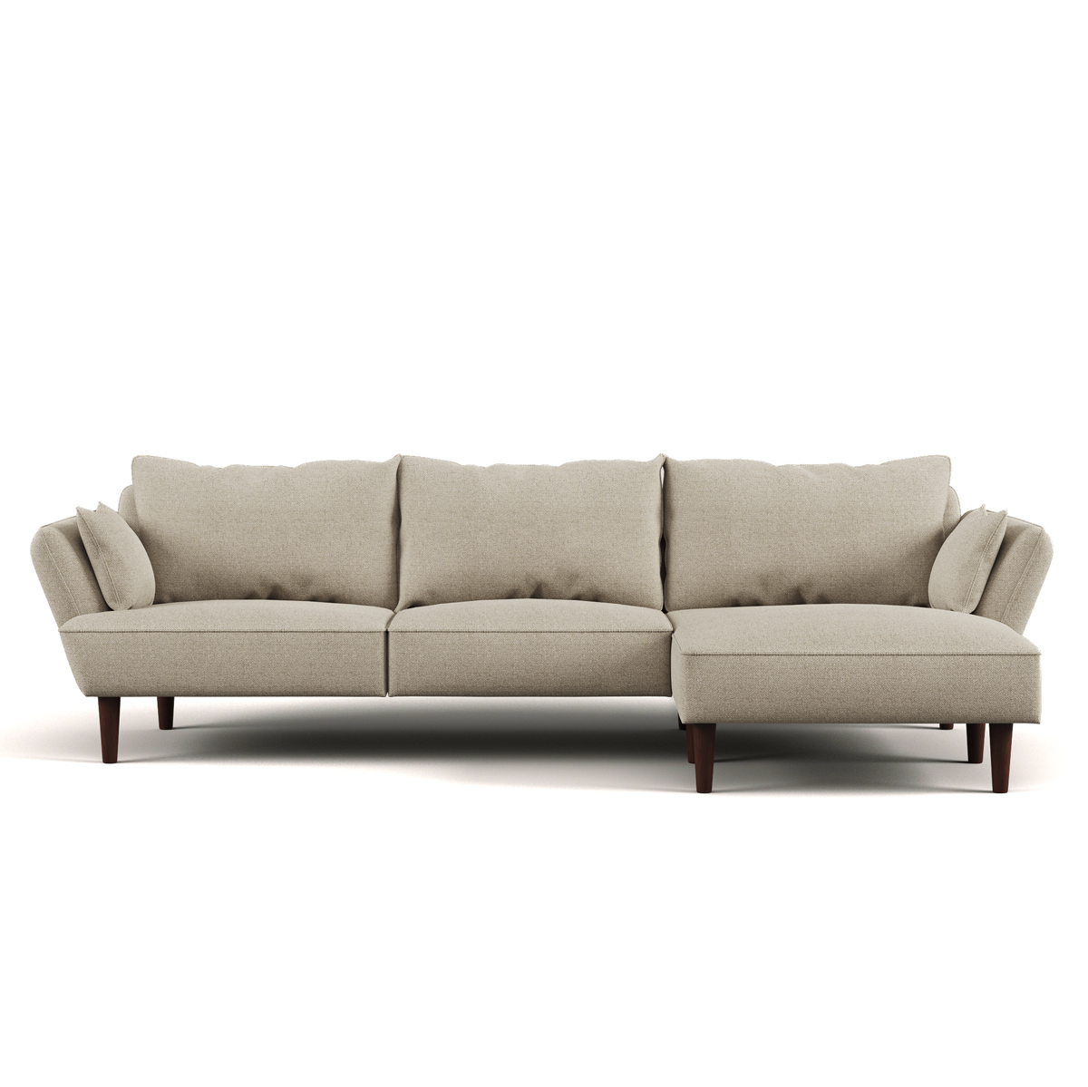 Sof&aacute; Bruges Bege Com Chaise Longue