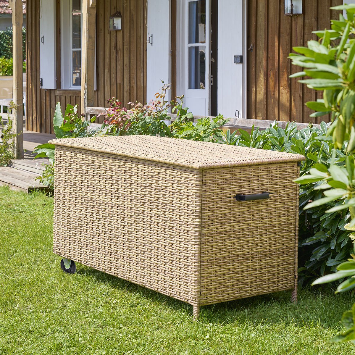 Ba&uacute; Arruma&ccedil;&atilde;o Bayana Castanho Em Rattan Sint&eacute;tico