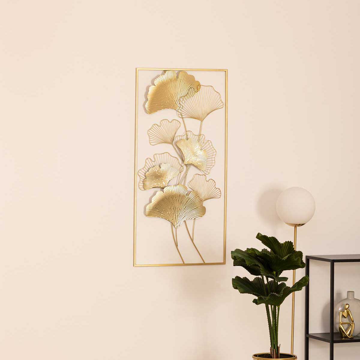 Cuadro Decorativo Ginko Metal 50x100Cm