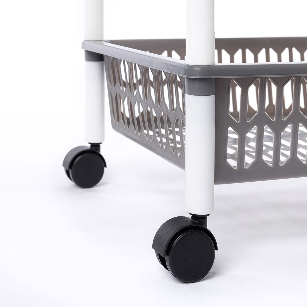 Carrito con 3 cestas gris