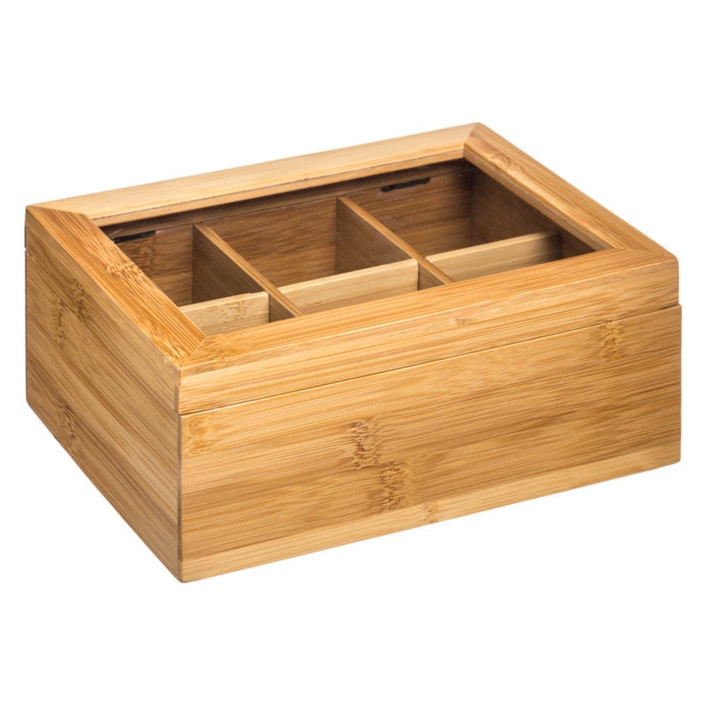 Caja para té de bambú