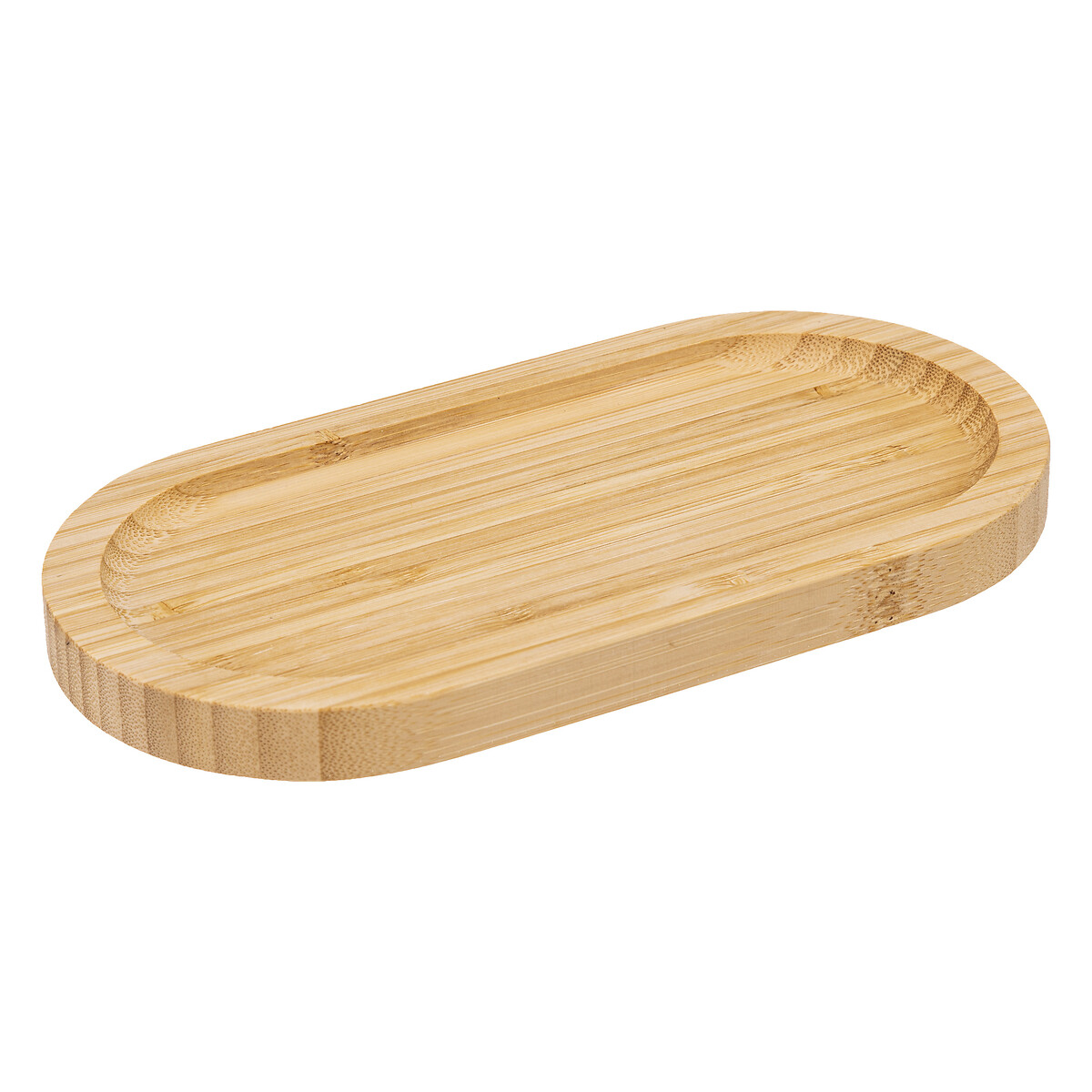 Prato Raso Oval Em Bambu 10x20cm