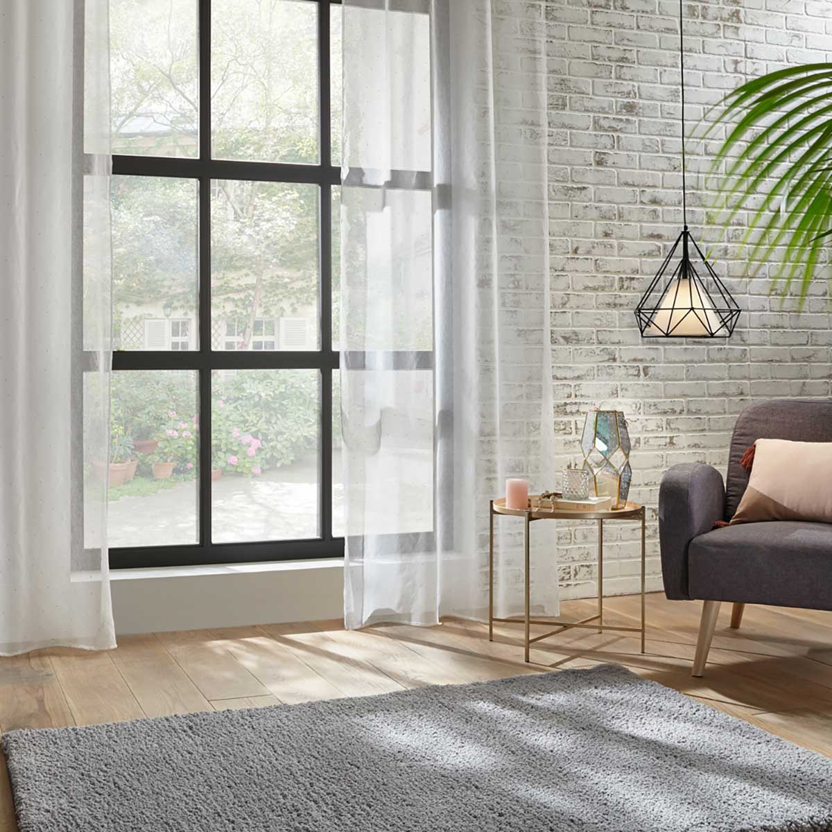 Cortina Blanca De Lunares 140x240Cm