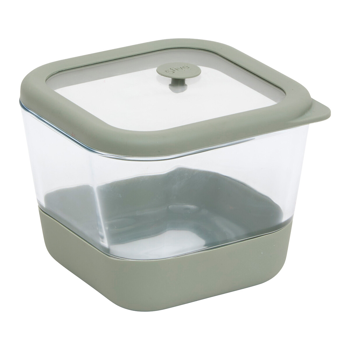 Herm&eacute;tico cuadrado SILIGLASS gris 0,8L