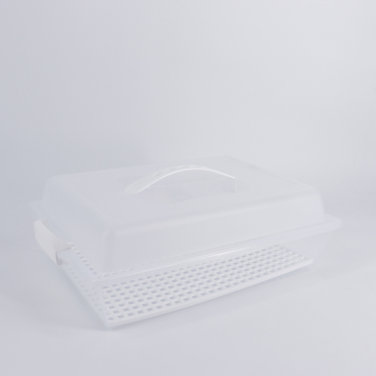 Porta Tartas De Plástico Rect.Blanco