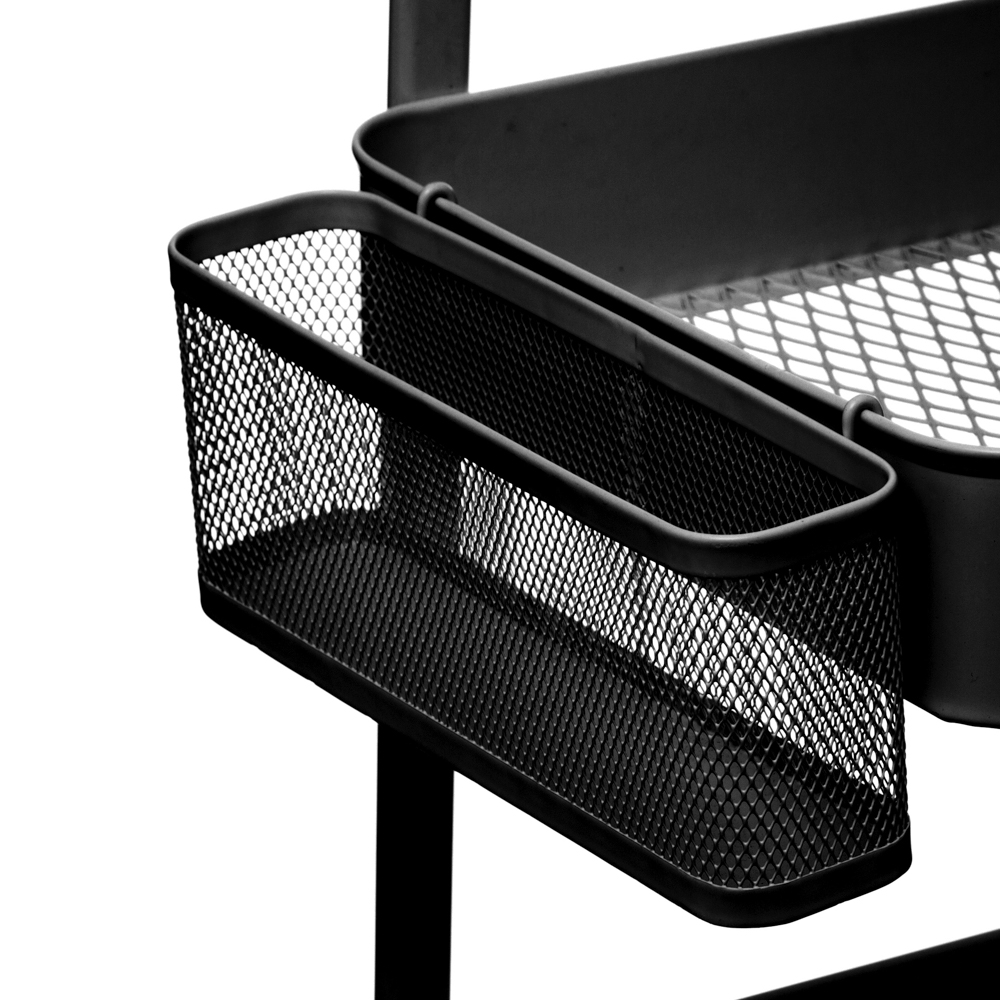 Carrito Auxiliar Metálico Negro