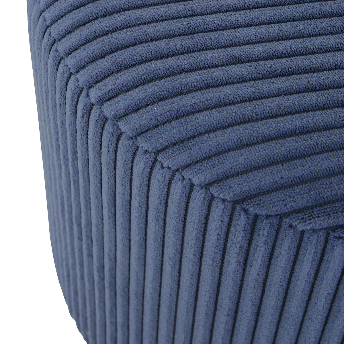 Puf SYLIA azul oscuro de terciopelo 38x38cm