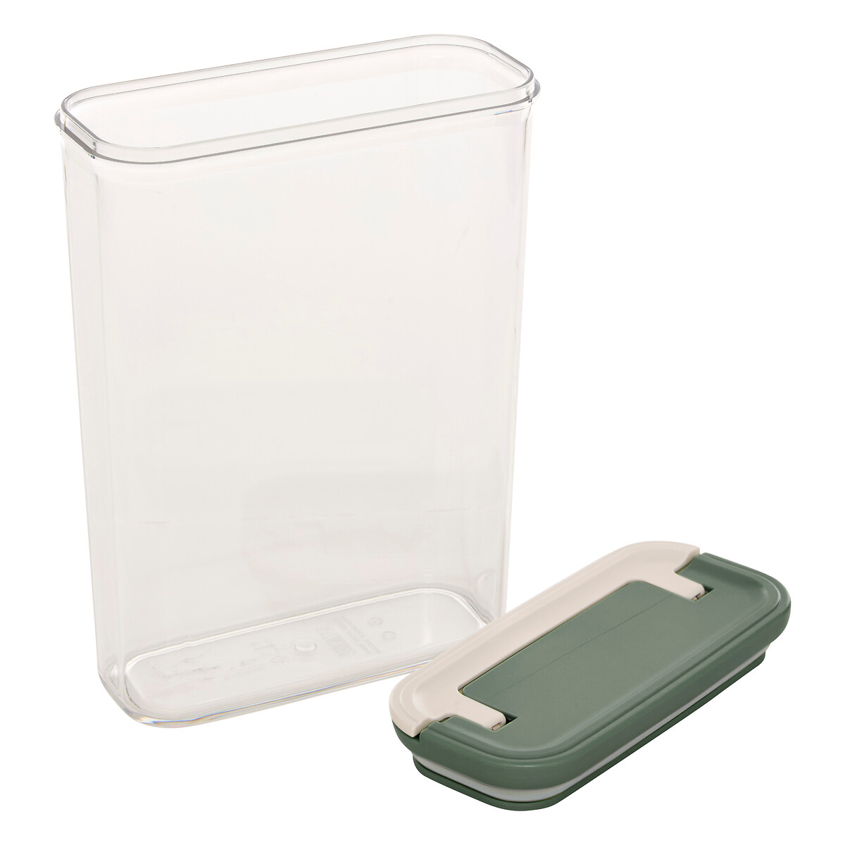 Tarro rectangular LOCK verde 2L