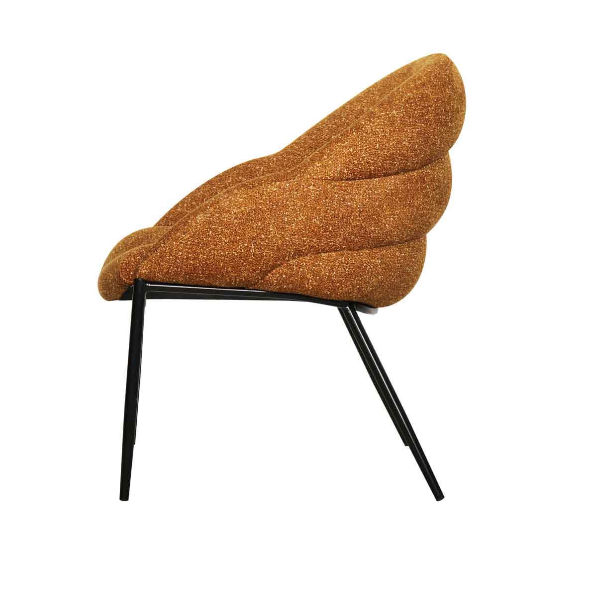 Sillón PRIENE de tejido amarillo