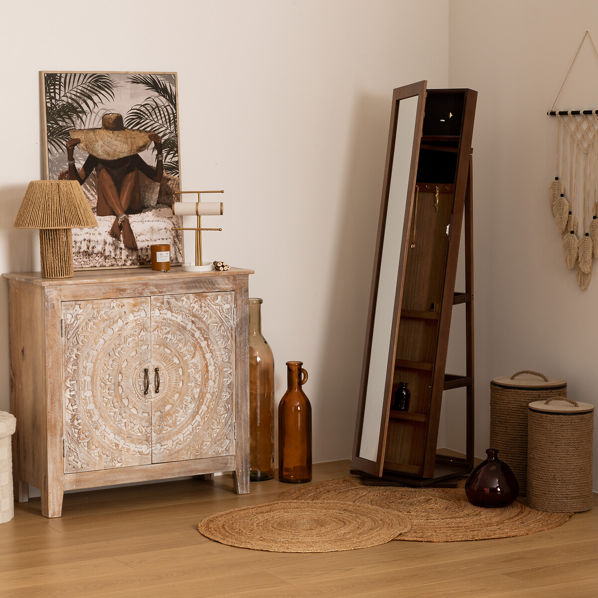 Jarr&oacute;n De Vidrio Con Forma De Botella Yana