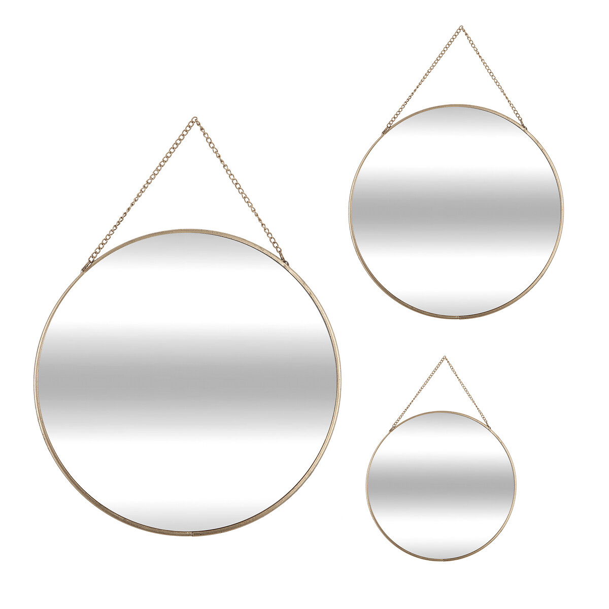 Set 3 Espejos Leny Dorado